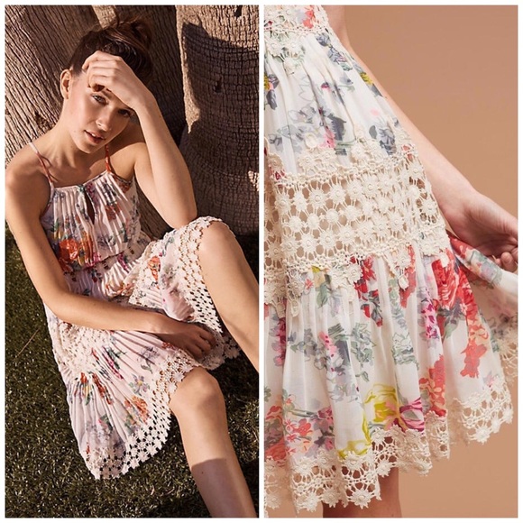 New Anthropologie Ranna Gill Floral Lace Dress - Picture 2 of 7